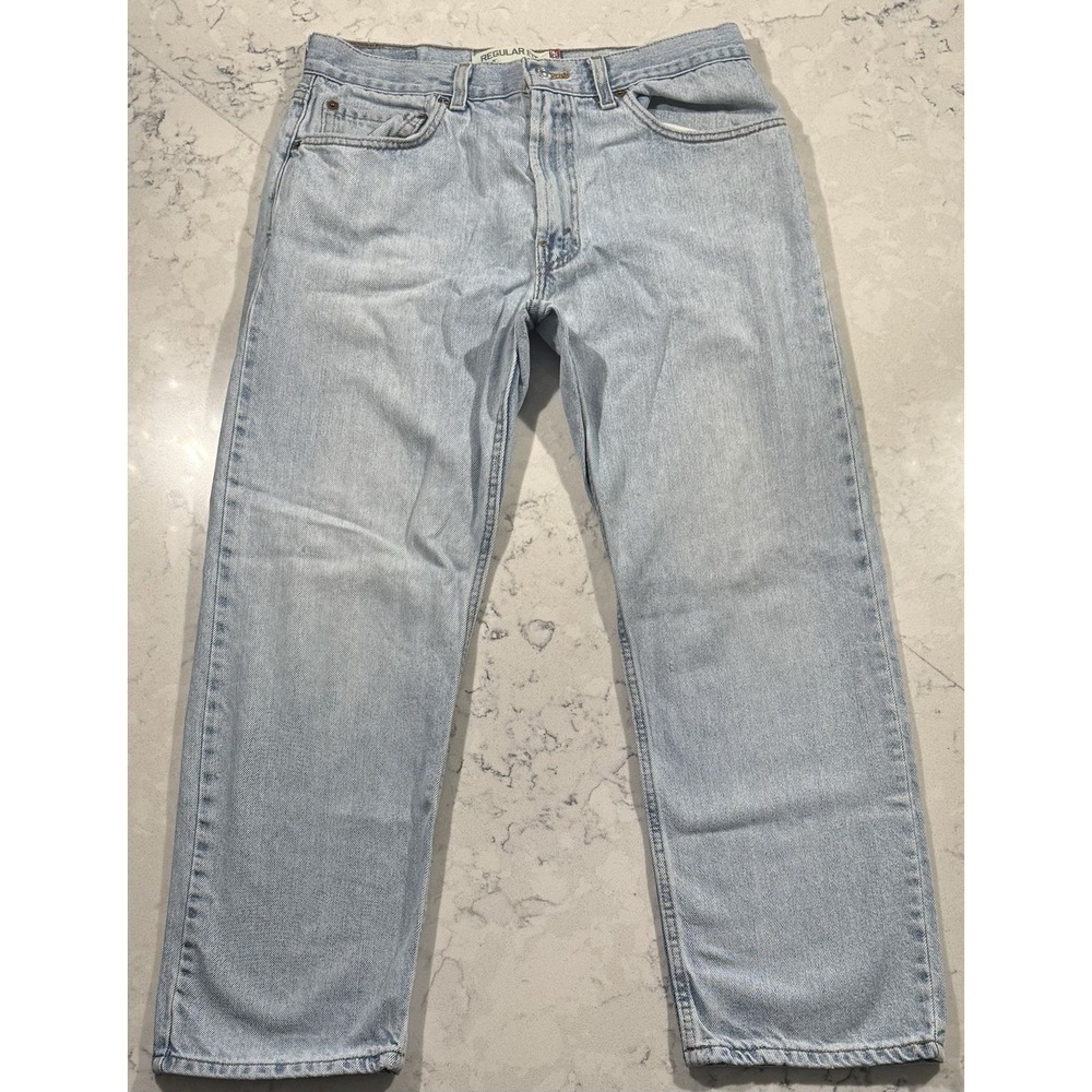 VTG Y2K Levi's‎ 505 Jeans Mens 34x29 Blue Light Wash Regular Fit Straight Leg